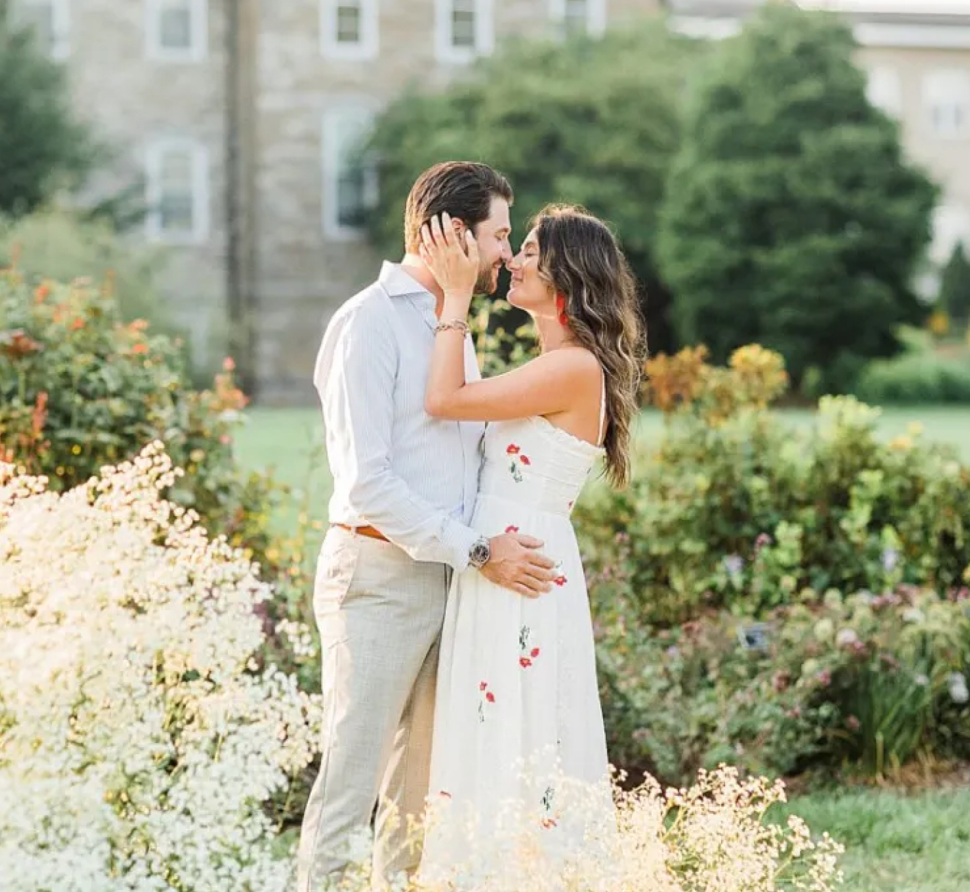 Couple during their engagement photoshoot