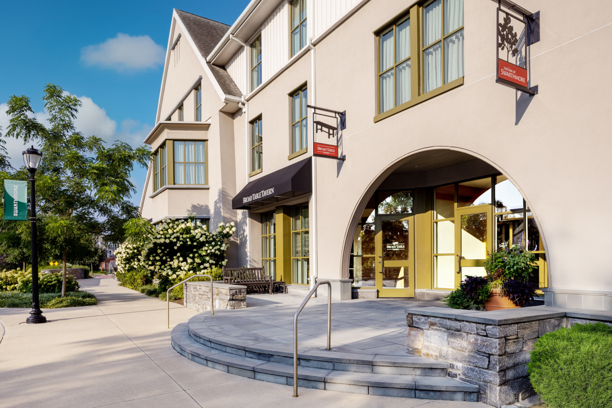 The Inn at Swarthmore & Broad Table Tavern exterior entrance