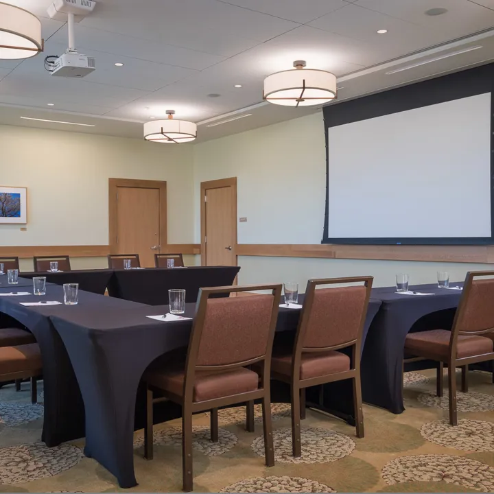 Sycamore Room Set up in a U shape for a meeting